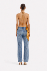 AMAL BACKLESS TOP - HONEY GOLD