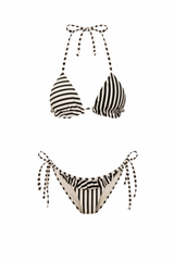 AISHA BIKINI TOP - BLACK/IVORY