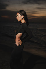 DALIA GOWN - BLACK (LONG-SLEEVE)
