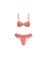 ICHI BIKINI TOP - CHERRY RED GINGHAM