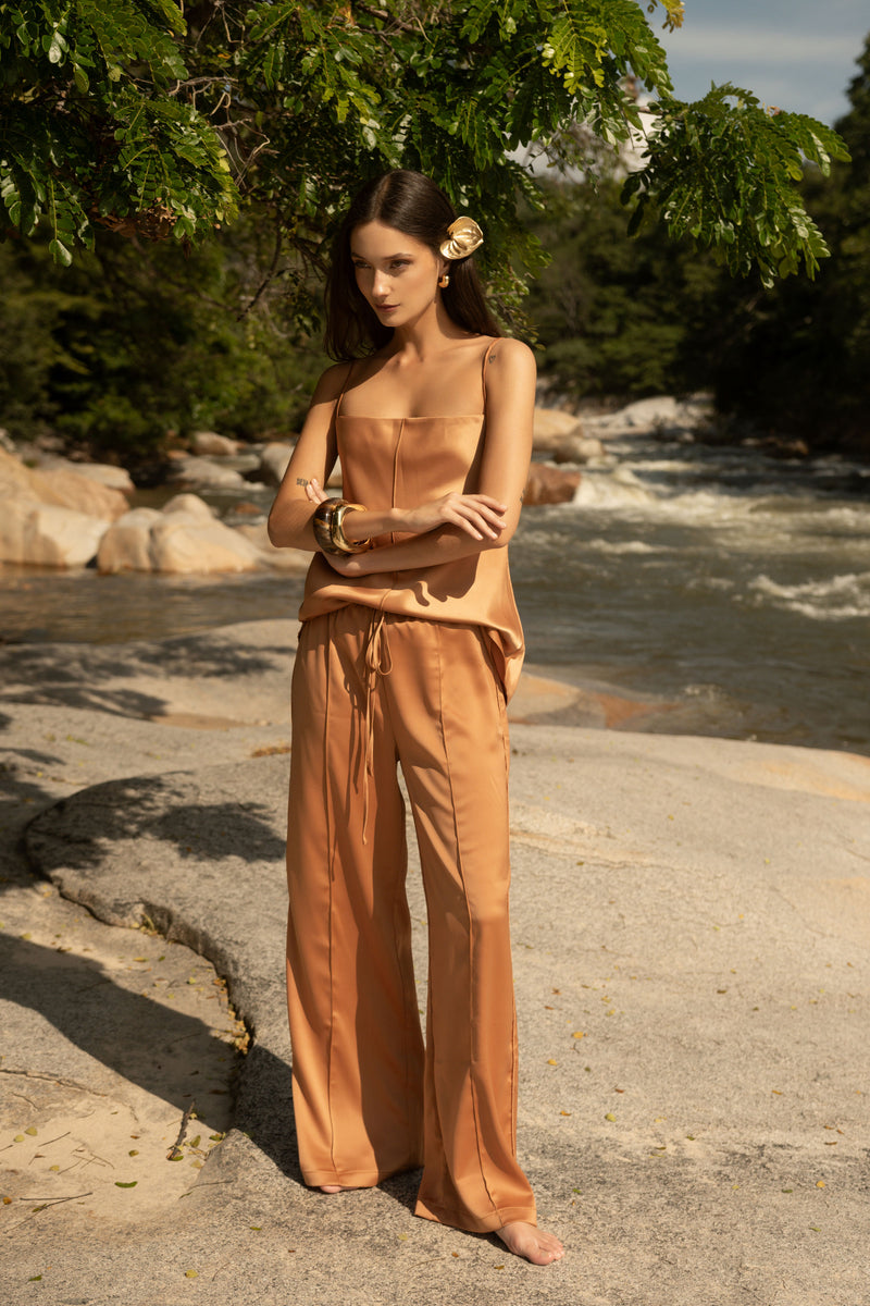 CARIÑO MIO TOP OPEN-BACK - HONEY GOLD