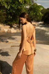 CARIÑO MIO TOP OPEN-BACK - HONEY GOLD