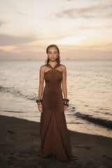 AYA GOWN - DARK CHOCOLATE