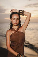 AYA GOWN - DARK CHOCOLATE