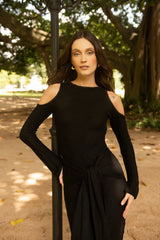 VESTIDO VOLVER AL VALLE - BLACK