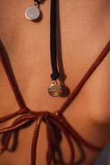 IMAN BIKINI TOP - BLACK/COPPER