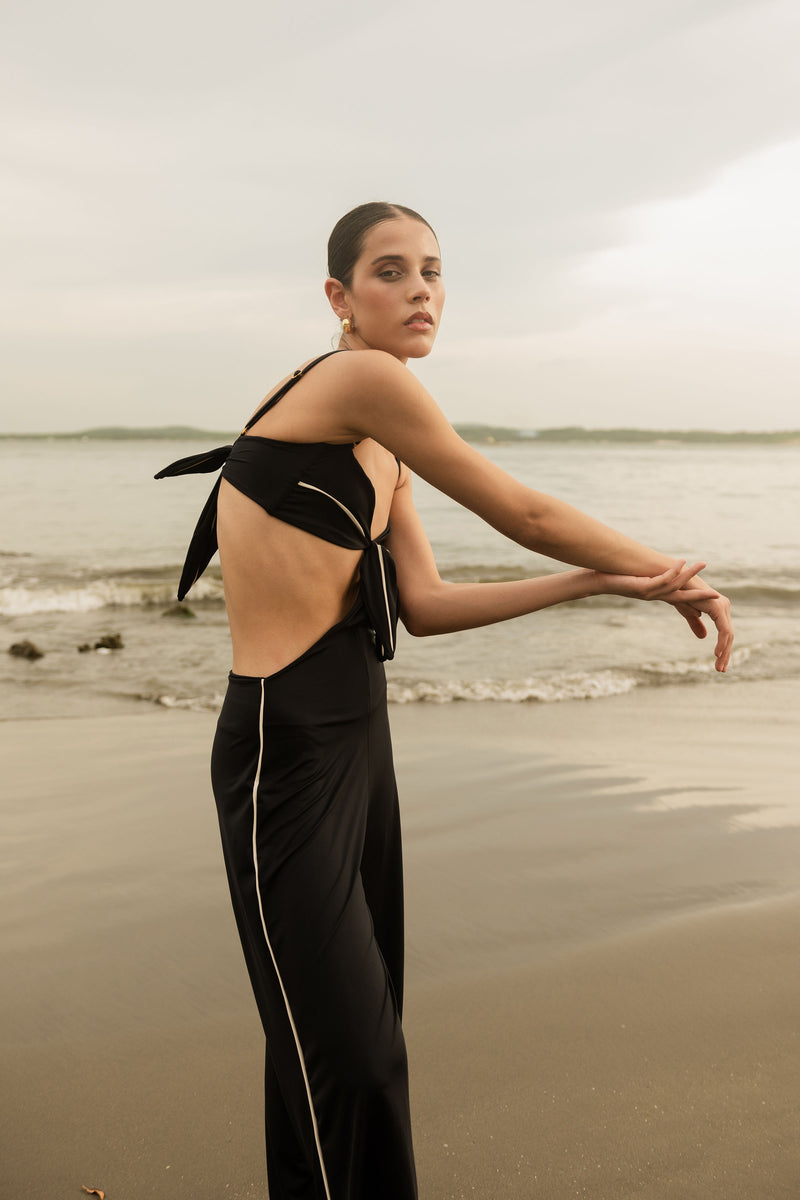 JANE PANTS/JUMPSUIT - BLACK/IVORY