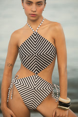 DUA REVERSIBLE ONE PIECE - BLACK/IVORY
