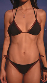 IMAN BIKINI TOP - BLACK/COPPER