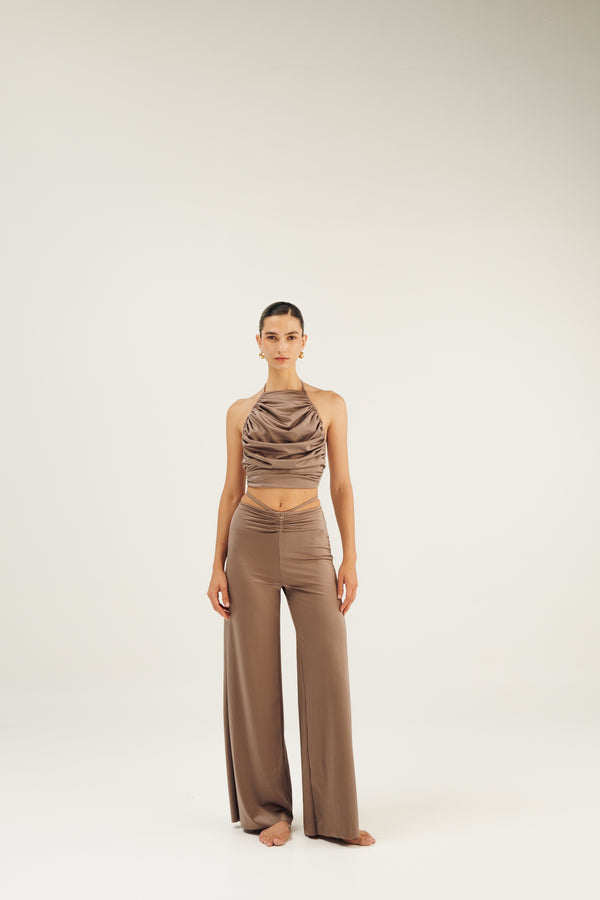 PANTALÓN MAR DE LEVA - SILK TIE TAUPE
