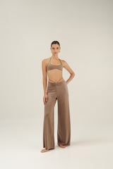 TOP SALINA - SILK TIE TAUPE