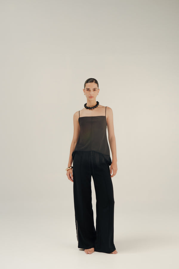 CARIÑO MIO TOP OPEN-BACK - BLACK